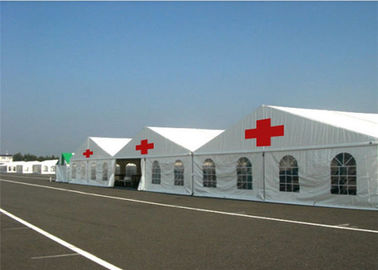 Suya Dayanıklı Hastane Acil Çadırı Beyaz Ağır Hizmet Tipi Çelik Çerçeve Kanopi