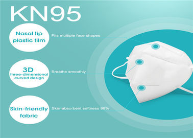 N95 Tek Kullanımlık Tıbbi Maske Yüksek Nefes Alabilir Meltblown Filtrasyon Orta Katman